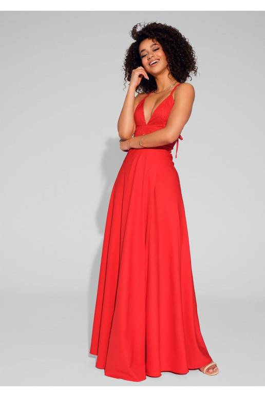 Selena - long shiny red dress Selena - long shiny red dress