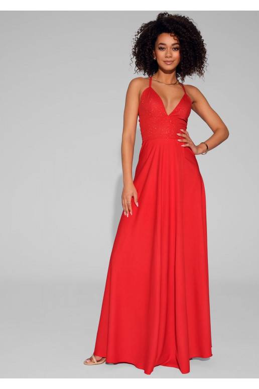 Selena - long shiny red dress Selena - long shiny red dress