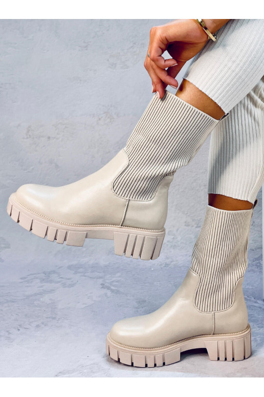 Boots with a sock-type sole FARRELL BEIGE