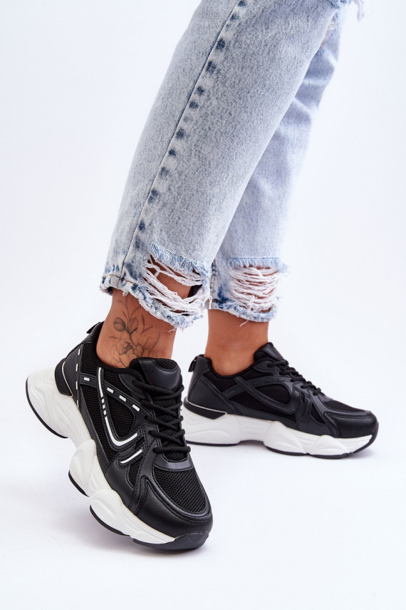 Women's Sports Sneakers Black Feluci