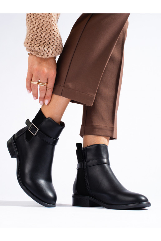 The classic model black women's boots Shelovet