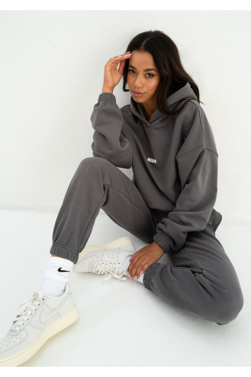 Icon - Dark stone grey hoodie