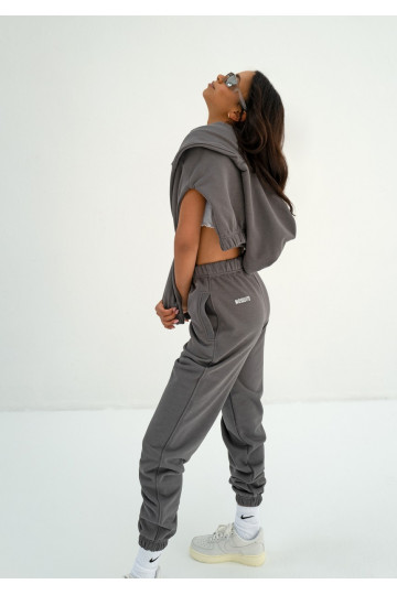 Icon - Dark stone grey sweatpants 2
