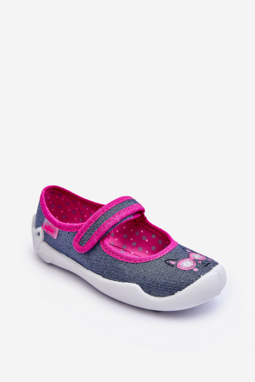 Children's Ballet Slippers Shiny Befado 114X422 Navy-Pink