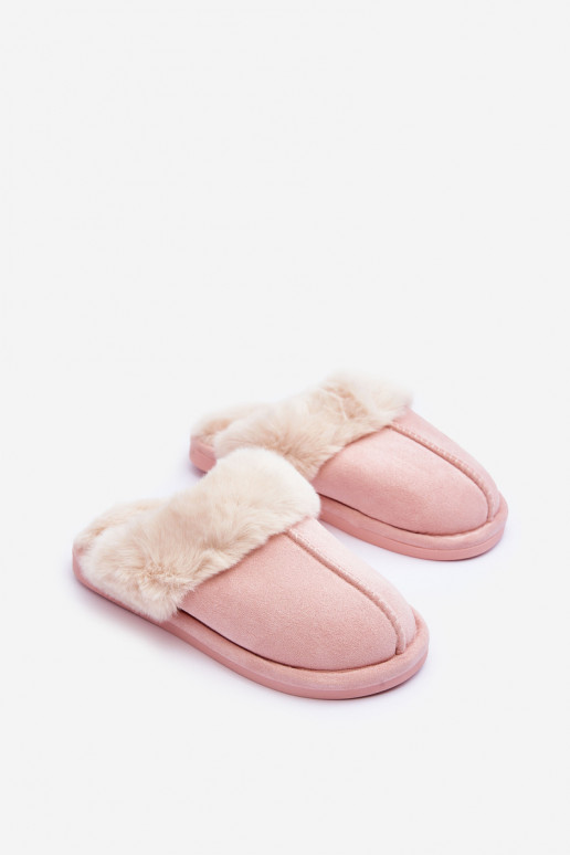 Women's Slippers With Fur Pink Pinky