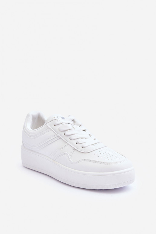 Women's Platform Sports Shoes White Pudina