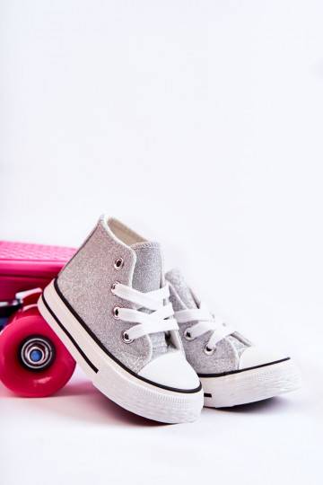Children's High Sneakers Silver Catrina 2