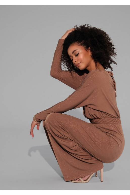 Lenes - shiny brown jumpsuit Lenes - shiny brown jumpsuit