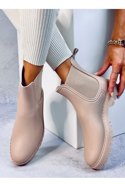 Beige rain best sale boots