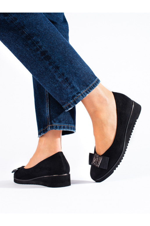 black of suede High heels  Shelovet