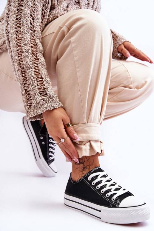 Women's Sneakers On A Chunky Platform Black Ember