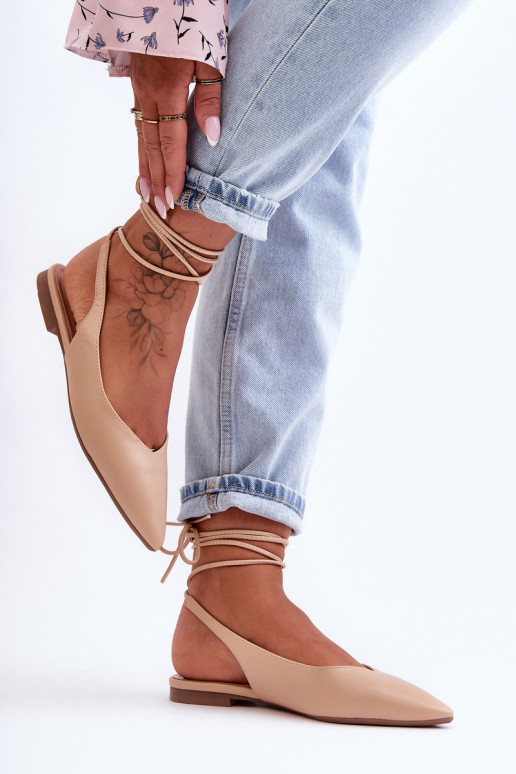 Women's Lace Ballet Flats Nude Lilly Ann Women's Lace Ballet Flats Nude Lilly Ann