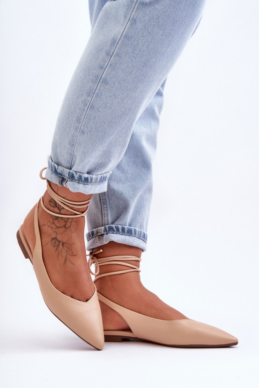 Women's Lace Ballet Flats Nude Lilly Ann Women's Lace Ballet Flats Nude Lilly Ann