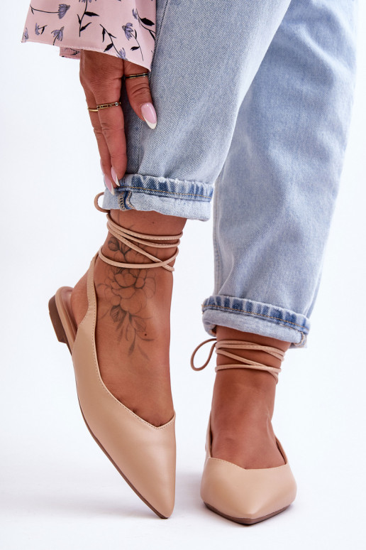 Women's Lace Ballet Flats Nude Lilly Ann Women's Lace Ballet Flats Nude Lilly Ann