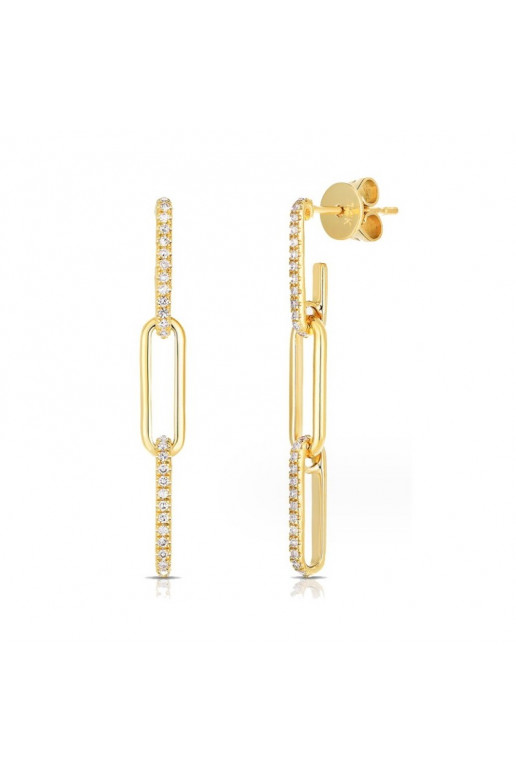 gold color-plated stainless steel earrings wkrętki  KST2994