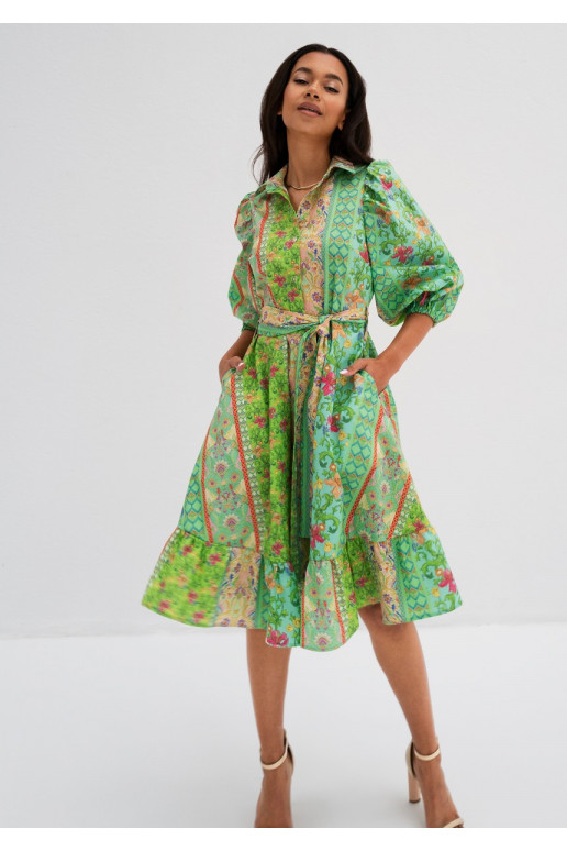 Birdie - midi dress with 3/4 sleeves... Birdie - midi dress with 3/4 sleeves...