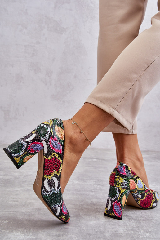 Buy Shoetopia Women Printed Multicolor Heels Online