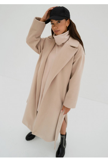 Salve - Beige chevron coat 2