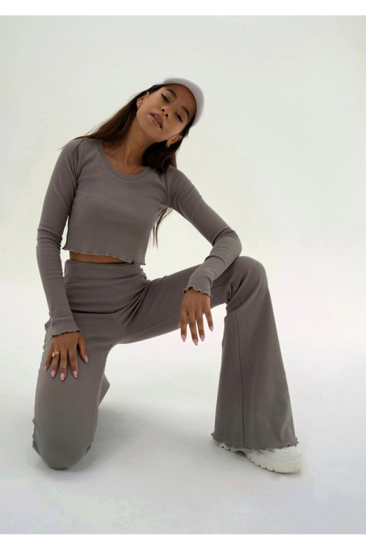 Nalu - Taupe knitted trousers