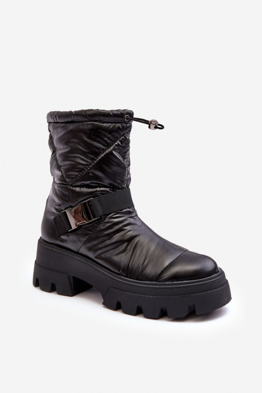 Women's Boots With Massive Sole And Flat Heel Black Werikse