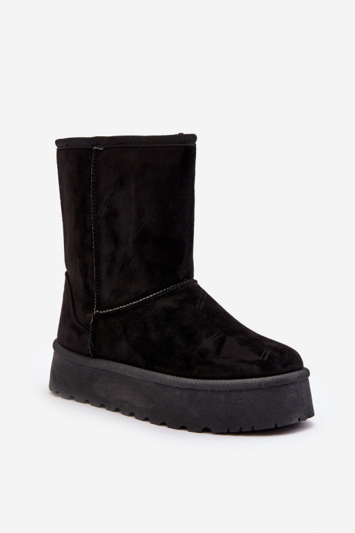Women's Snow Boots Insulated with Fur Black Abrams