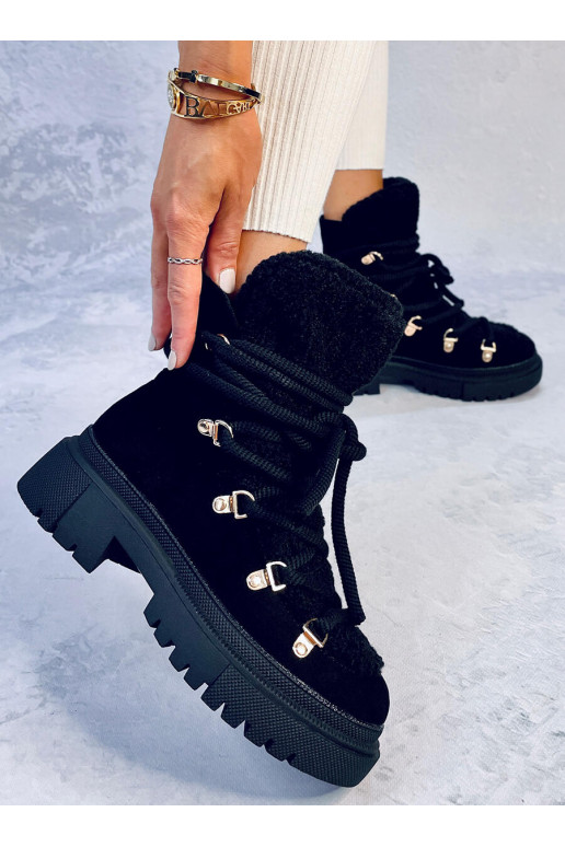 Snow boots with sheepskin SHEA BLACK
