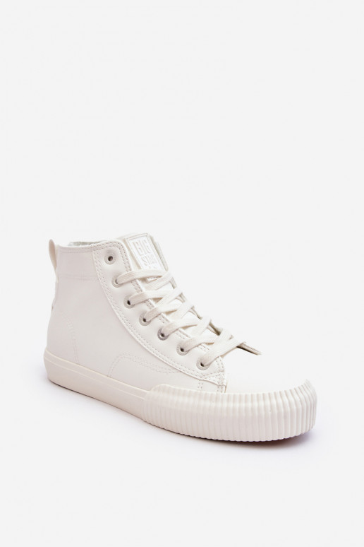 Women's Zip-Up Padded Sneakers White Big Star MM274017