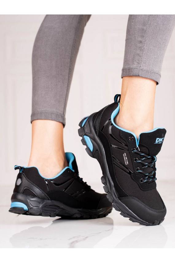 Sporty style buty trekkingowe damskie DK czarno niebieskie