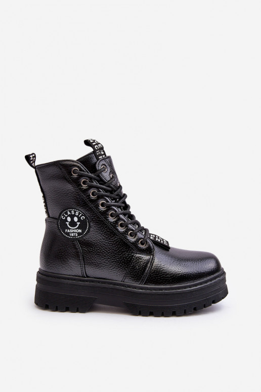 Children's Padded Trapper Boots Black Conley