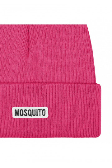 Buff - Magenta pink knitted beanie 2
