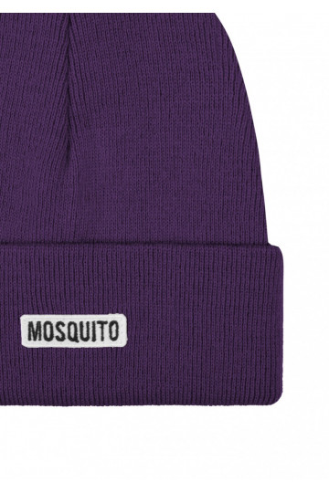 Buff - Purple knitted beanie 2