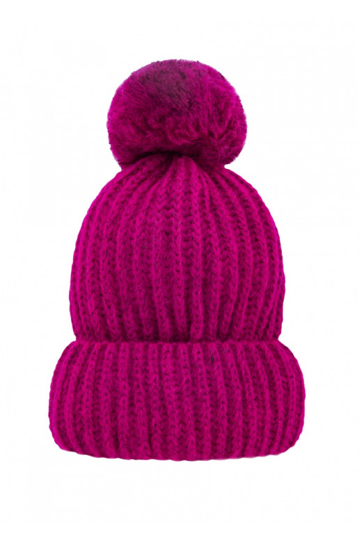 Fuxia pink winter hat