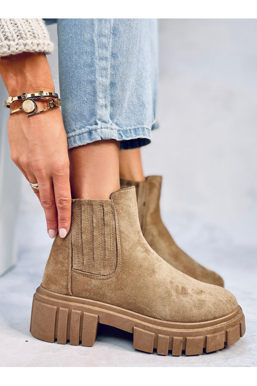 Stylish women's boots LEIGH khaki colors