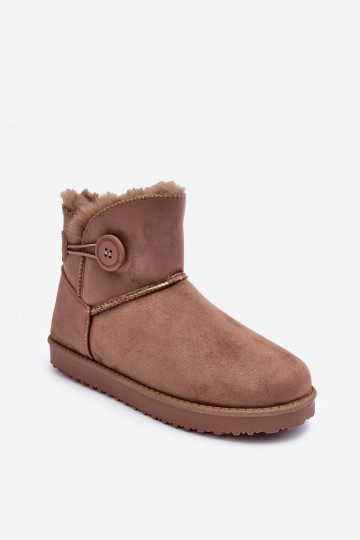 Women's Padded Snow Boots With Embellishment Dark Beige Siriol 2