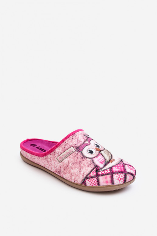 Home Slippers Owl Inblu GF000018 Pink