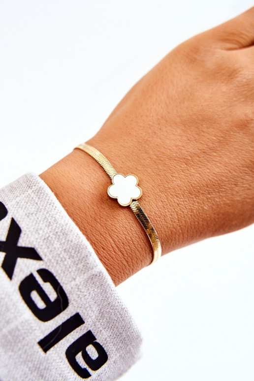Women's Bracelet With White Gold Flower