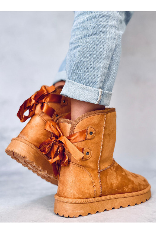 Ugg model boots with ribbons STELLA CAMEL