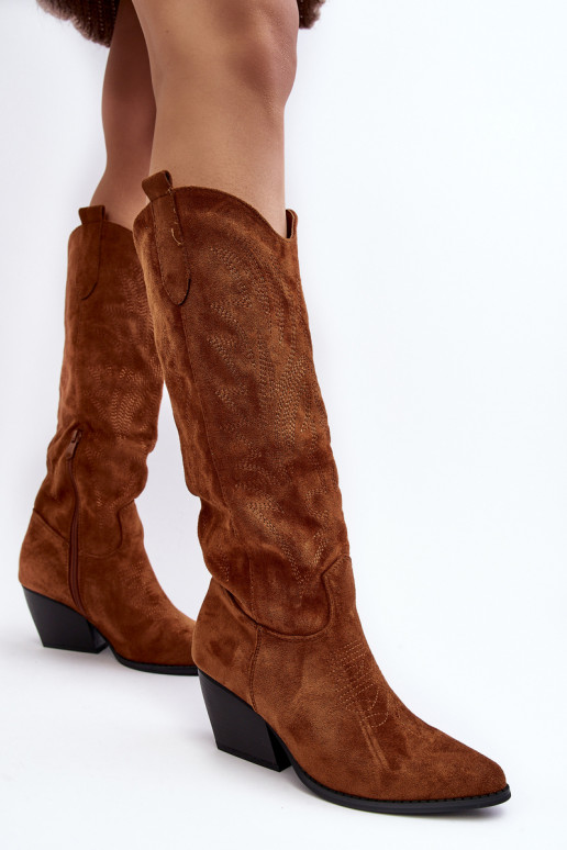 Women's Cowboy Boots On Heel Camel Sloana
