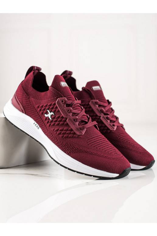 I-CAX burgundy color męskie sneakers