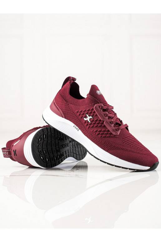 I-CAX burgundy color męskie sneakers