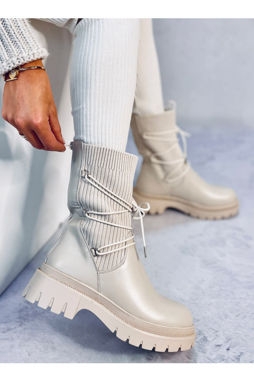 Boots with a sock-type sole WILLET BEIGE