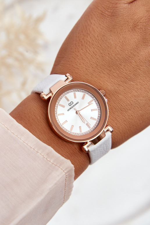 Giorgio&Dario Classic Women's Leather Watch White