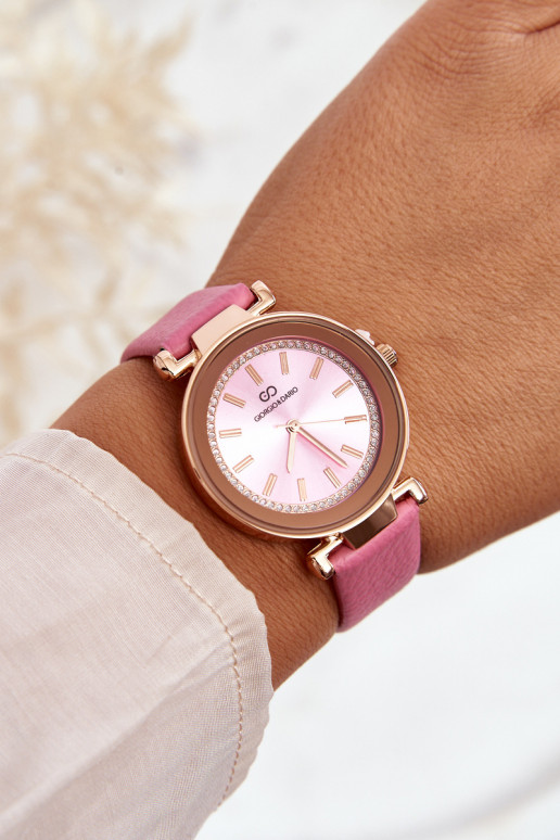 Giorgio&Dario Classic Women's Leather Watch Pink