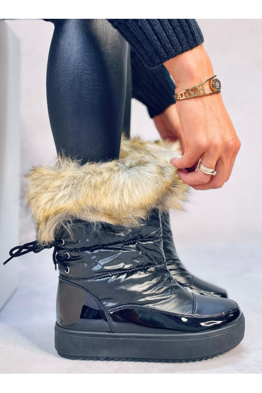 Snow boots with fur MASTRO BLACK
