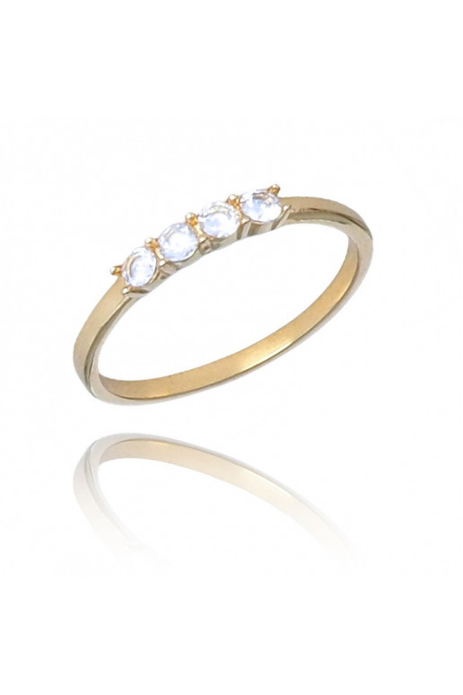 gold color-plated stainless steel ring PST894, Ring size: US9 EU20