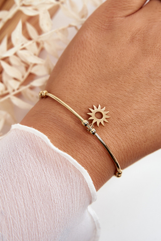 Women's Slip-On Steel Bracelet Sun Gold