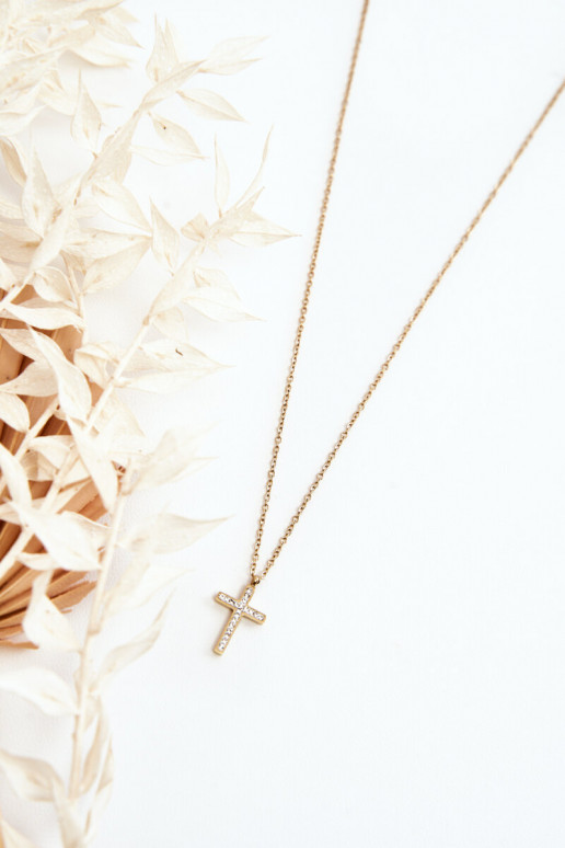 Women's Thin Chain With A Cross Gold