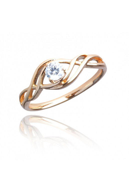 gold color-plated stainless steel ring PST906, Ring size: US7 - EU14