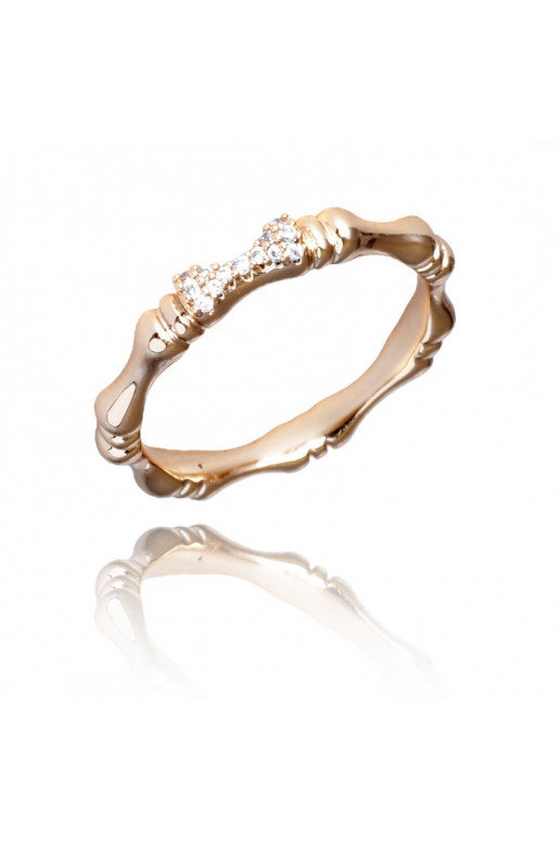 gold color-plated stainless steel ring PST907, Ring size: US8 - EU17