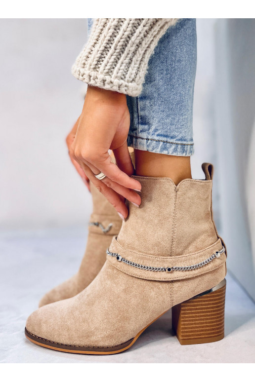 Heeled shoes of suede ATHING khaki colors